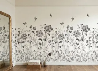 SOFFIO | Carta da parati floreale minimalista